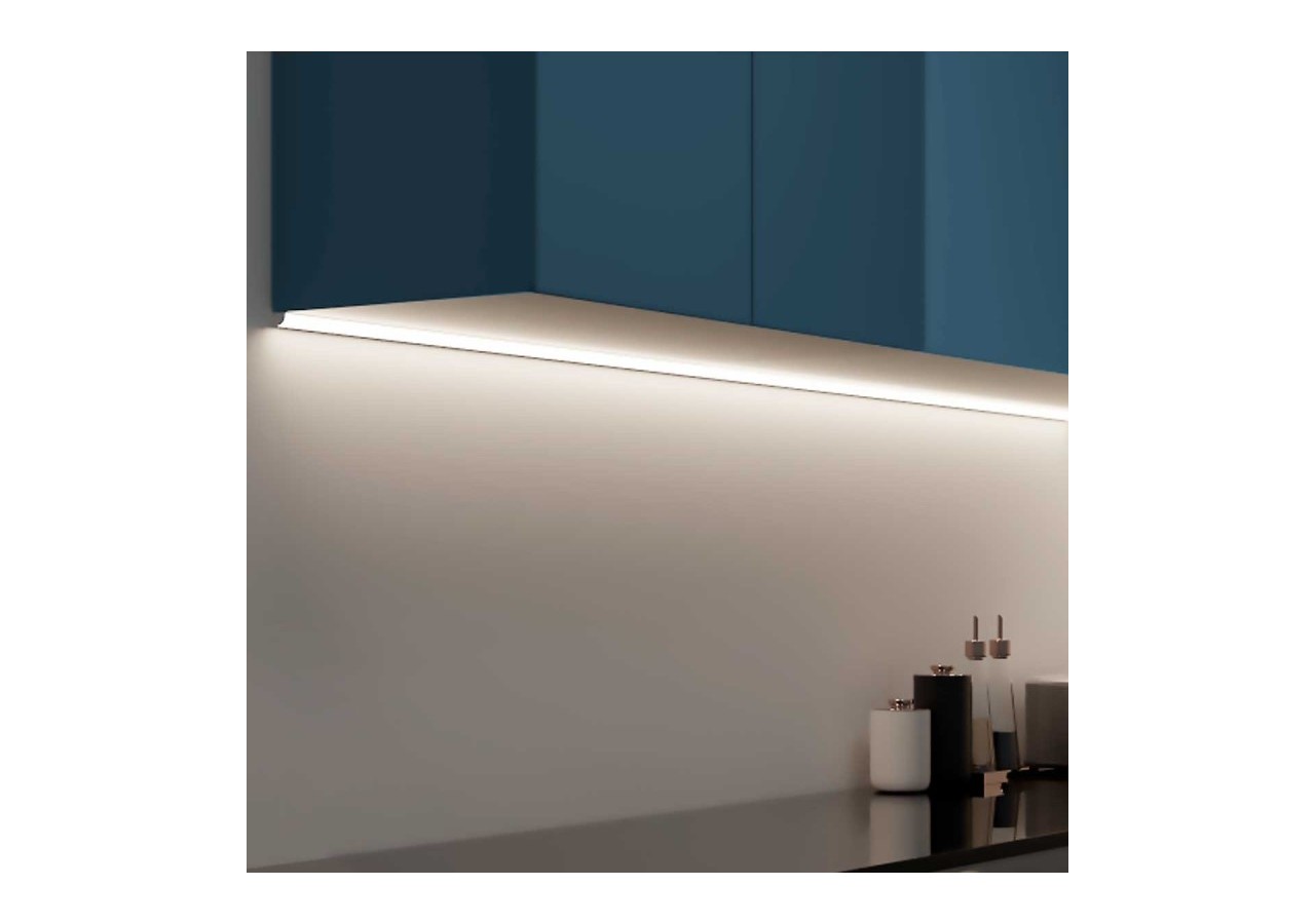 Profilé d'angle en aluminium pour ruban LED avec diffuseur-16x16mm-4 agrafes-2 embouts-2m - KPERF16X16-P - Barcelona LED