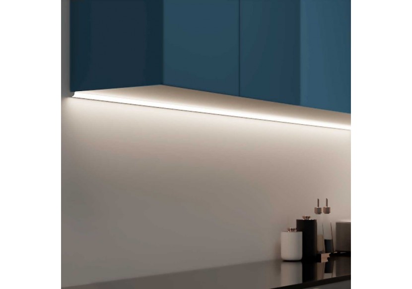 Profilé d'angle en aluminium pour ruban LED avec diffuseur-16x16mm-4 agrafes-2 embouts-2m - KPERF16X16-P - Barcelona LED