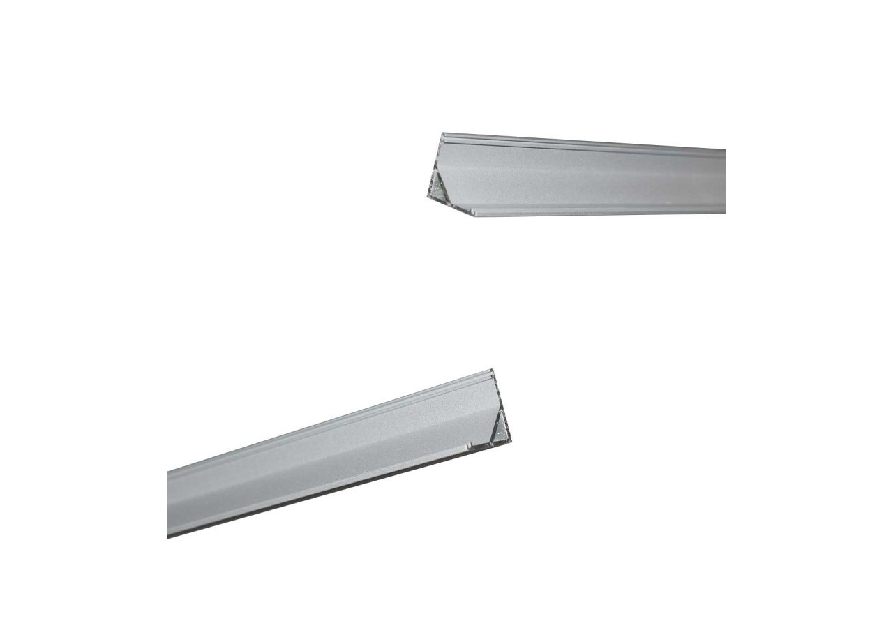 Profilé d'angle en aluminium pour ruban LED avec diffuseur-16x16mm-4 agrafes-2 embouts-2m - KPERF16X16-P - Barcelona LED