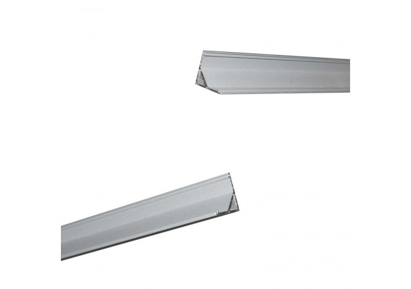 Profilé d'angle en aluminium pour ruban LED avec diffuseur-16x16mm-4 agrafes-2 embouts-2m - KPERF16X16-P - Barcelona LED