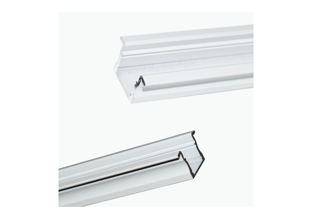 Profilé encastré en aluminium pour bande LED avec diffuseur-23x15mm-2 embouts-2m - KPERF23X15-B - Barcelona LED