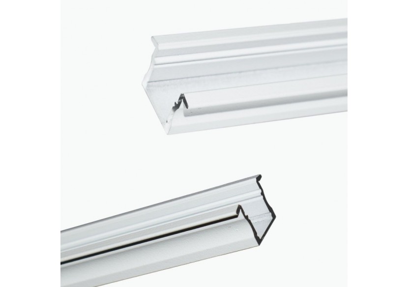 Profilé encastré en aluminium pour bande LED avec diffuseur-23x15mm-2 embouts-2m - KPERF23X15-B - Barcelona LED