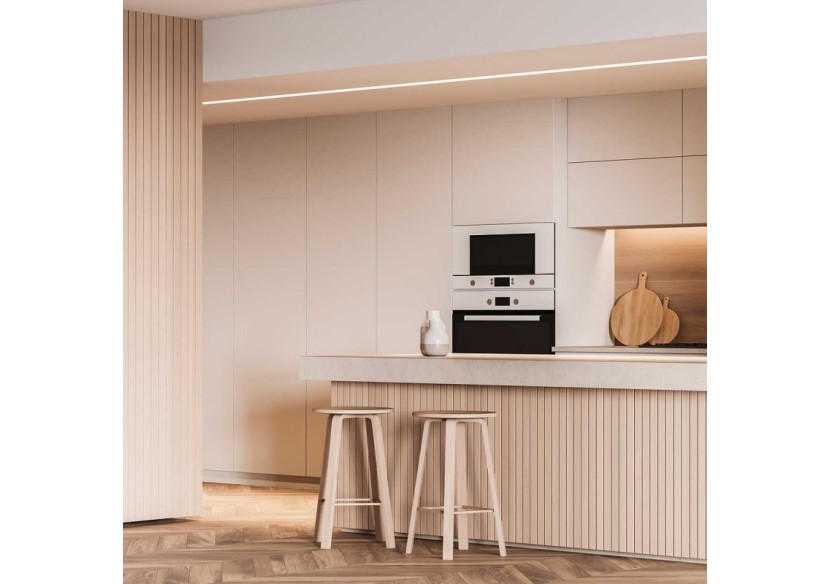 Profilé encastré en aluminium pour bande LED avec diffuseur-36x28mm-4 clips-2 embouts-2m - KPERF36X28-P - Barcelona LED