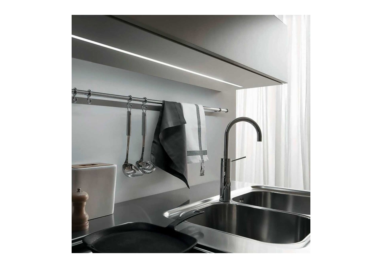 Profilé encastré en aluminium pour bande LED avec diffuseur-36x28mm-4 clips-2 embouts-2m - KPERF36X28-P - Barcelona LED