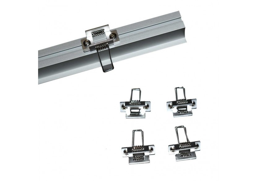 Profilé encastré en aluminium pour bande LED avec diffuseur-36x28mm-4 clips-2 embouts-2m - KPERF36X28-P - Barcelona LED