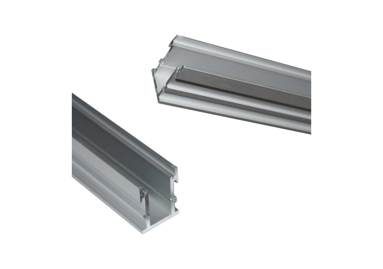 Profilé aluminium encastrable au sol pour ruban LED avec diffuseur-21x26mm-2 embouts-IP54-2m - KPERF21X26-P - Barcelona LED