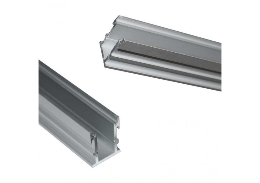Profilé aluminium encastrable au sol pour ruban LED avec diffuseur-21x26mm-2 embouts-IP54-2m - KPERF21X26-P - Barcelona LED