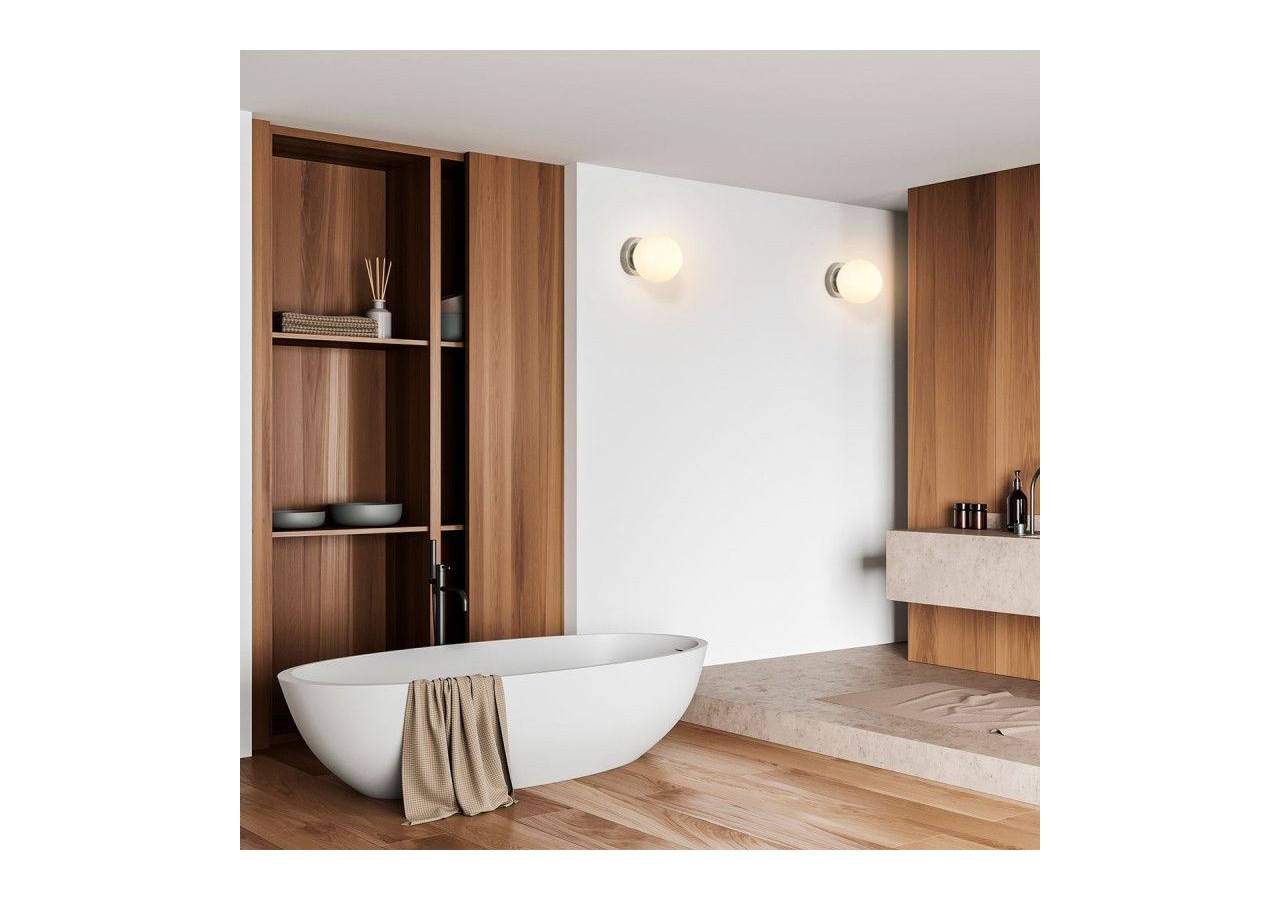 Applique murale globe en verre "AVA"-E27-IP44 - LE101-CR - Barcelona LED