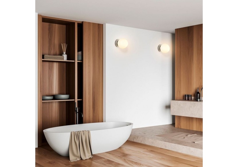 Applique murale globe en verre "AVA"-E27-IP44 - LE101-CR - Barcelona LED