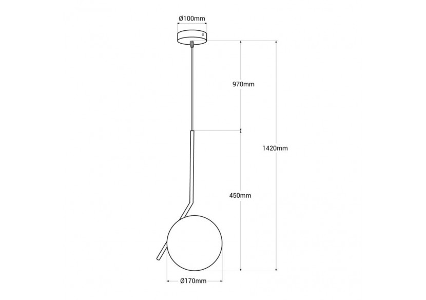 Suspension globe en verre "HERMI"-E27 - LD1006-N - Barcelona LED