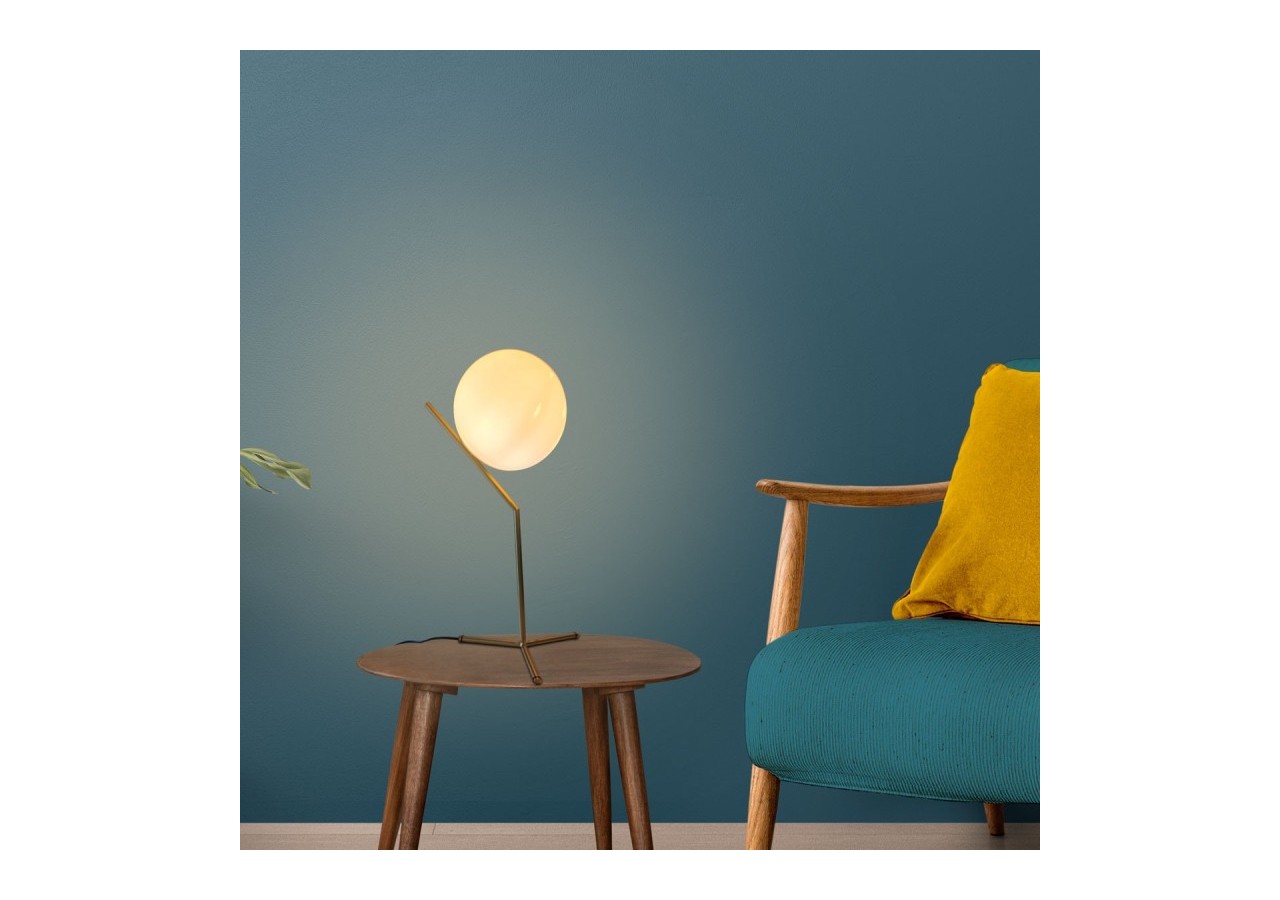 Lampe à poser globe en verre et métal doré"NOLA"-E27 - LD1007-D - Barcelona LED