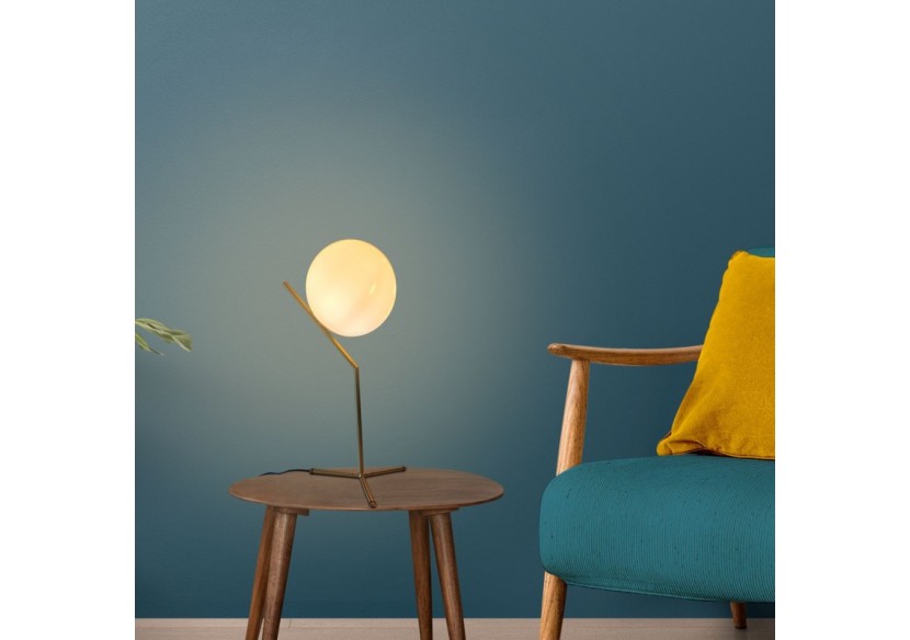 Lampe à poser globe en verre et métal doré"NOLA"-E27 - LD1007-D - Barcelona LED