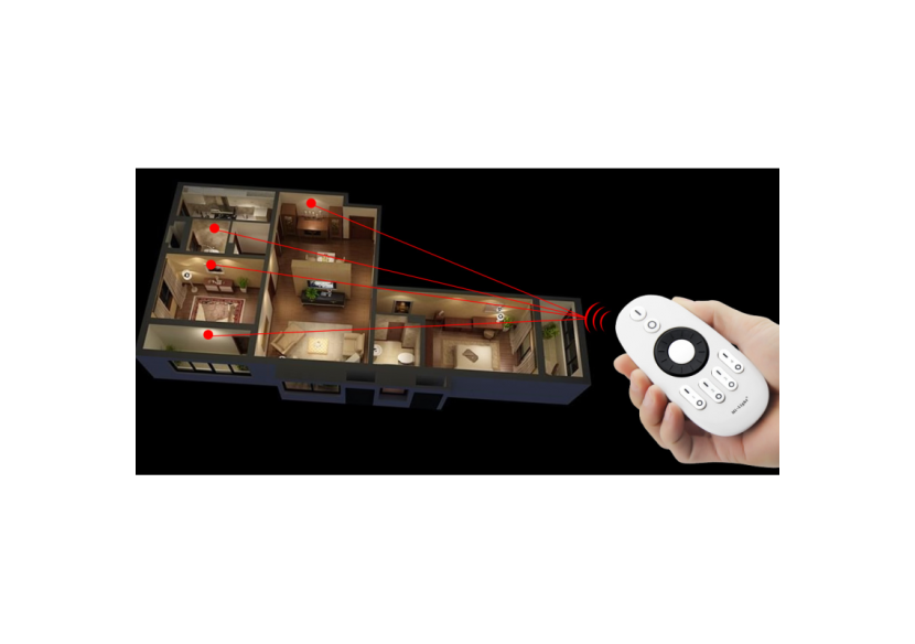 Télécommande LED monocouleur/CCT-4 zones-Roue tactile-FUT006-Mi Light-Mi Boxer - FUT006 - Barcelona LED