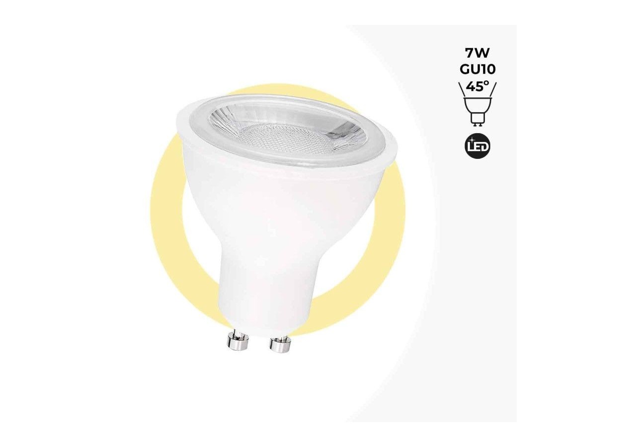 Ampoule LED GU10-SMD2835-7W-diamètre 50mm-Optique à 45 degrés - BS1-PAR16GU10-45-BC - Barcelona LED