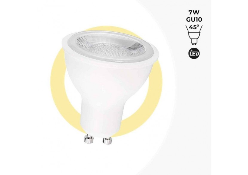 Ampoule LED GU10-SMD2835-7W-diamètre 50mm-Optique à 45 degrés - BS1-PAR16GU10-45-BC - Barcelona LED