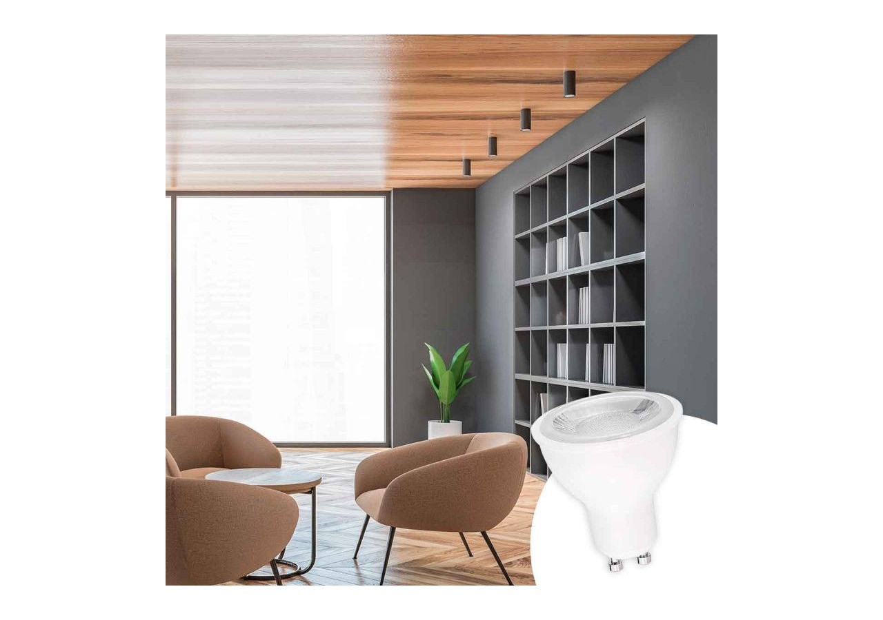 Ampoule LED GU10-SMD2835-7W-diamètre 50mm-Optique à 45 degrés - BS1-PAR16GU10-45-BC - Barcelona LED