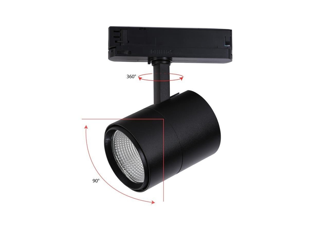 Projecteur LED sur rail triphasé spécial boucherie-Driver intégré Philips Xitanium-LED COB-40W - B00591-N-CAR - Barcelona LED