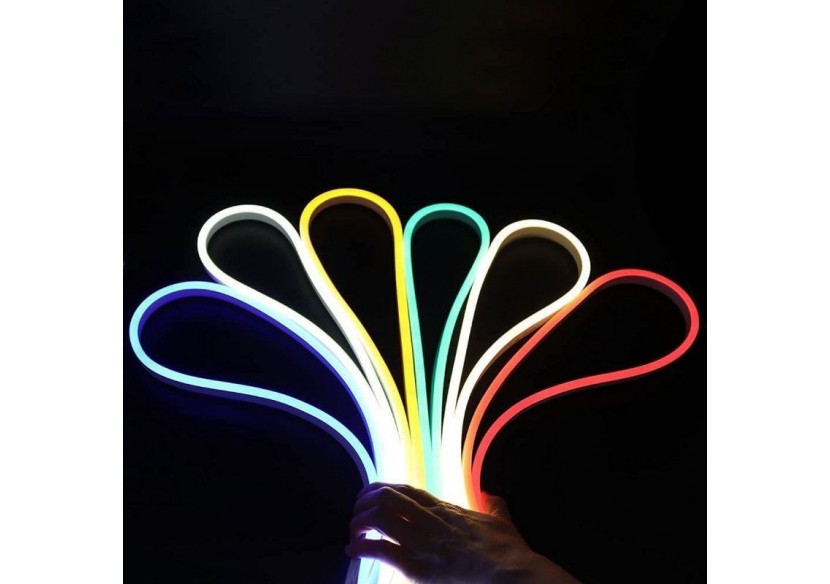 Néon LED flexible 24V/DC 4x10mm-5m-Kit complet-IP67-11W/m-À courbure latérale - N410-5M-AZ - Barcelona LED