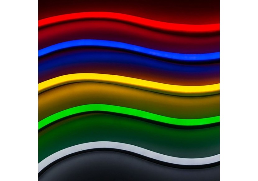 Néon LED flexible 24V/DC 4x10mm-5m-Kit complet-IP67-11W/m-À courbure latérale - N410-5M-AZ - Barcelona LED