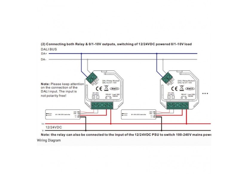 Convertisseur Sunricher 2 en 1 : DALI vers 0-10V + Relais DALI - SR-2701S-N - Barcelona LED