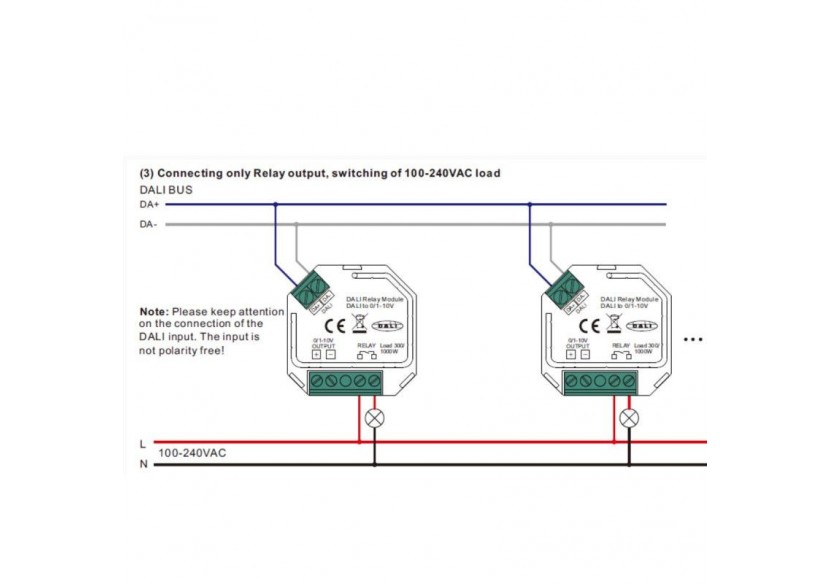 Convertisseur Sunricher 2 en 1 : DALI vers 0-10V + Relais DALI - SR-2701S-N - Barcelona LED