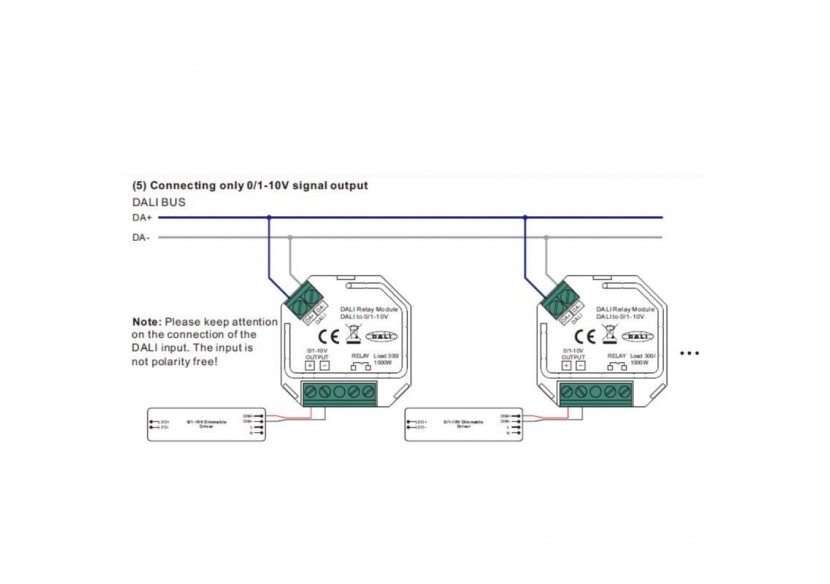 Convertisseur Sunricher 2 en 1 : DALI vers 0-10V + Relais DALI - SR-2701S-N - Barcelona LED