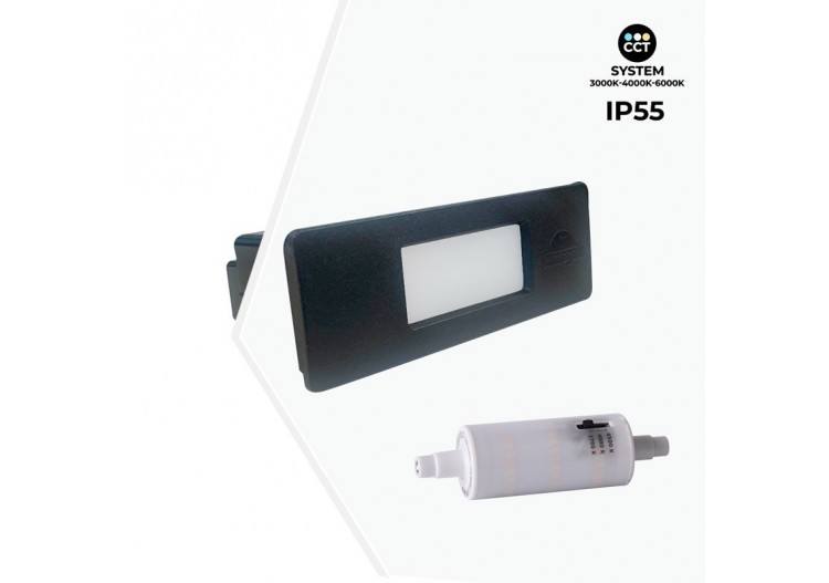 Balise extérieure LED encastrable au mur "Nina 150" 3,5W-IP55-R7S-CCT-Fumagalli - 6C1.000.000.AYJ1K - Barcelona LED