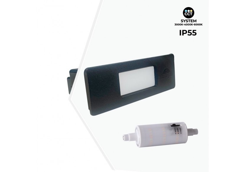 Balise extérieure LED encastrable au mur "Nina 150" 3,5W-IP55-R7S-CCT-Fumagalli - 6C1.000.000.AYJ1K - Barcelona LED