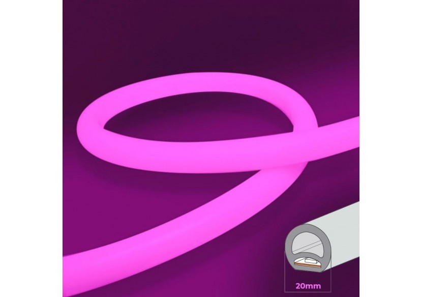 Néon LED flexible 360 degrés circulaire RGB-24 V-diamètre 20mm-5m-22W/m-Kit complet-IP67 - N20D-5M-RGB - Barcelona LED