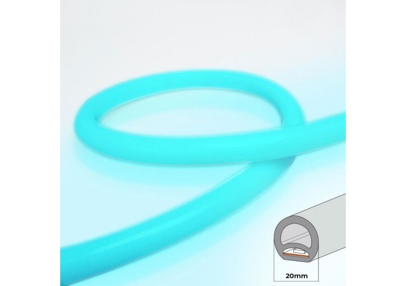 Néon LED flexible 360 degrés circulaire RGB-24 V-diamètre 20mm-5m-22W/m-Kit complet-IP67 - N20D-5M-RGB - Barcelona LED