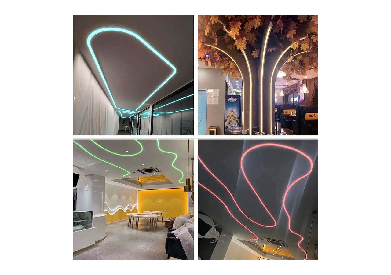 Néon LED flexible 360 degrés circulaire RGB-24 V-diamètre 20mm-5m-22W/m-Kit complet-IP67 - N20D-5M-RGB - Barcelona LED