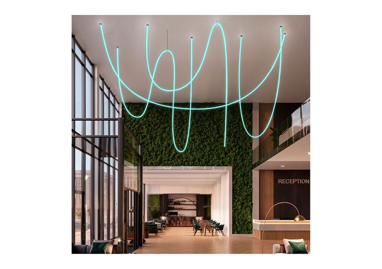 Néon LED flexible 360 degrés circulaire RGB-24 V-diamètre 20mm-5m-22W/m-Kit complet-IP67 - N20D-5M-RGB - Barcelona LED