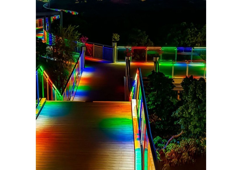 Néon LED flexible 360 degrés circulaire RGB-24 V-diamètre 20mm-5m-22W/m-Kit complet-IP67 - N20D-5M-RGB - Barcelona LED