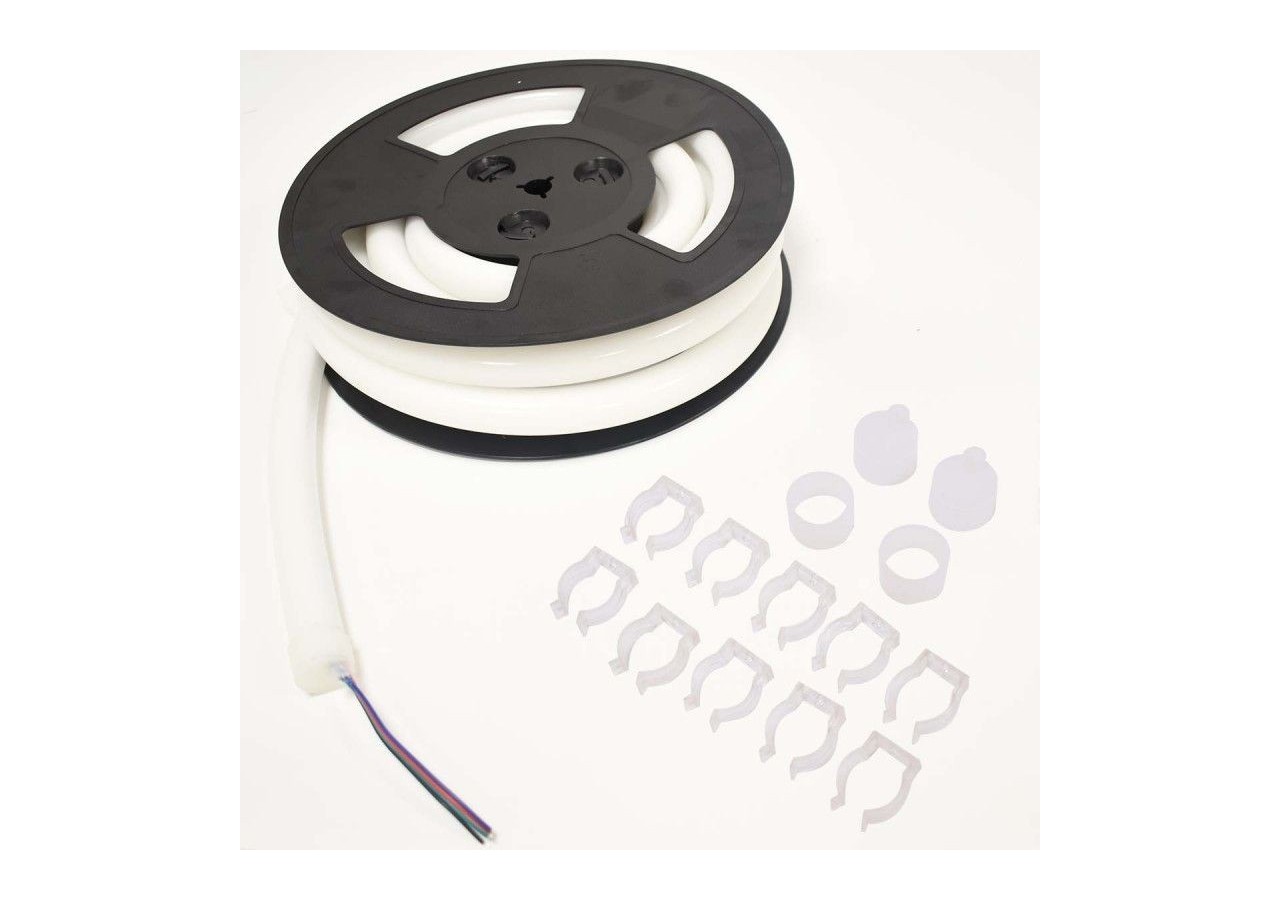 Néon LED flexible 360 degrés circulaire RGB-24 V-diamètre 20mm-5m-22W/m-Kit complet-IP67 - N20D-5M-RGB - Barcelona LED