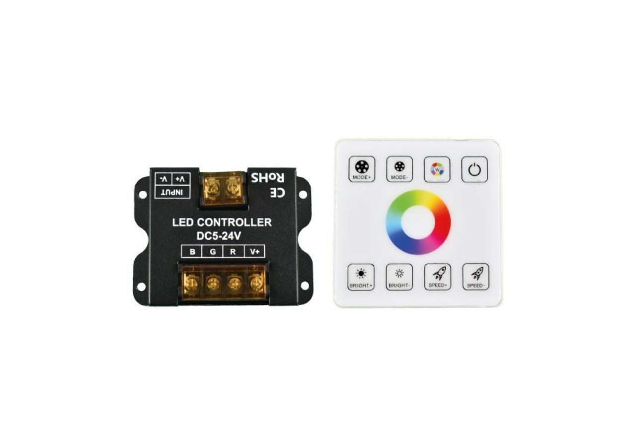 Contrôleur RGB pour rubans LED avec panneau tactile RF-5-24V/DC - RF86-03 - Barcelona LED