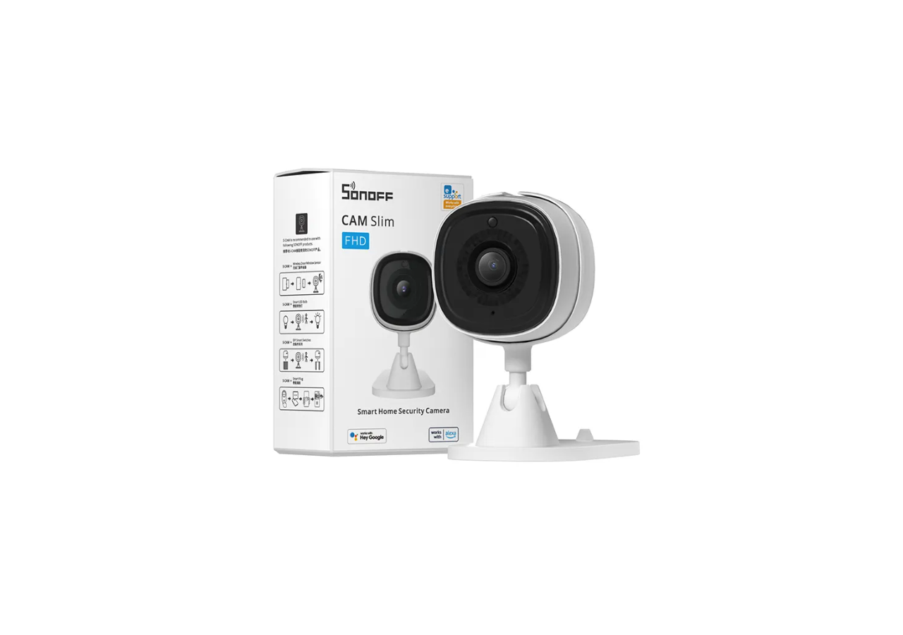 SONOFF CAM-Caméra de sécurité intelligente-WIFI-1080P-FHD-Alarme-Détecteur de mouvement - SONOFFSLIMCAM - Barcelona LED