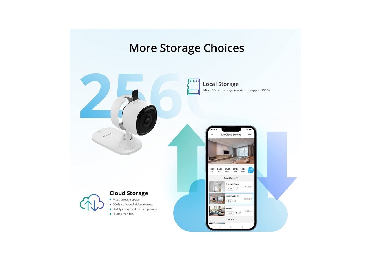 SONOFF CAM-Caméra de sécurité intelligente-WIFI-1080P-FHD-Alarme-Détecteur de mouvement - SONOFFSLIMCAM - Barcelona LED