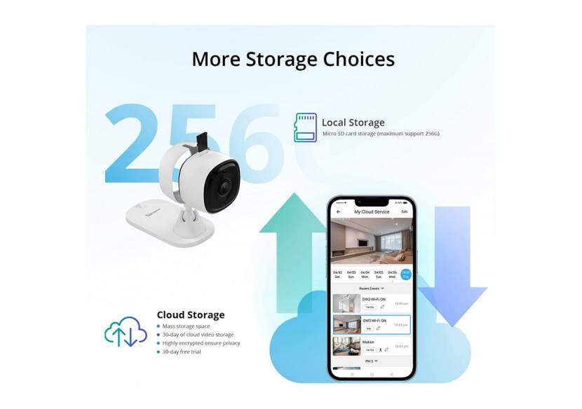 SONOFF CAM-Caméra de sécurité intelligente-WIFI-1080P-FHD-Alarme-Détecteur de mouvement - SONOFFSLIMCAM - Barcelona LED