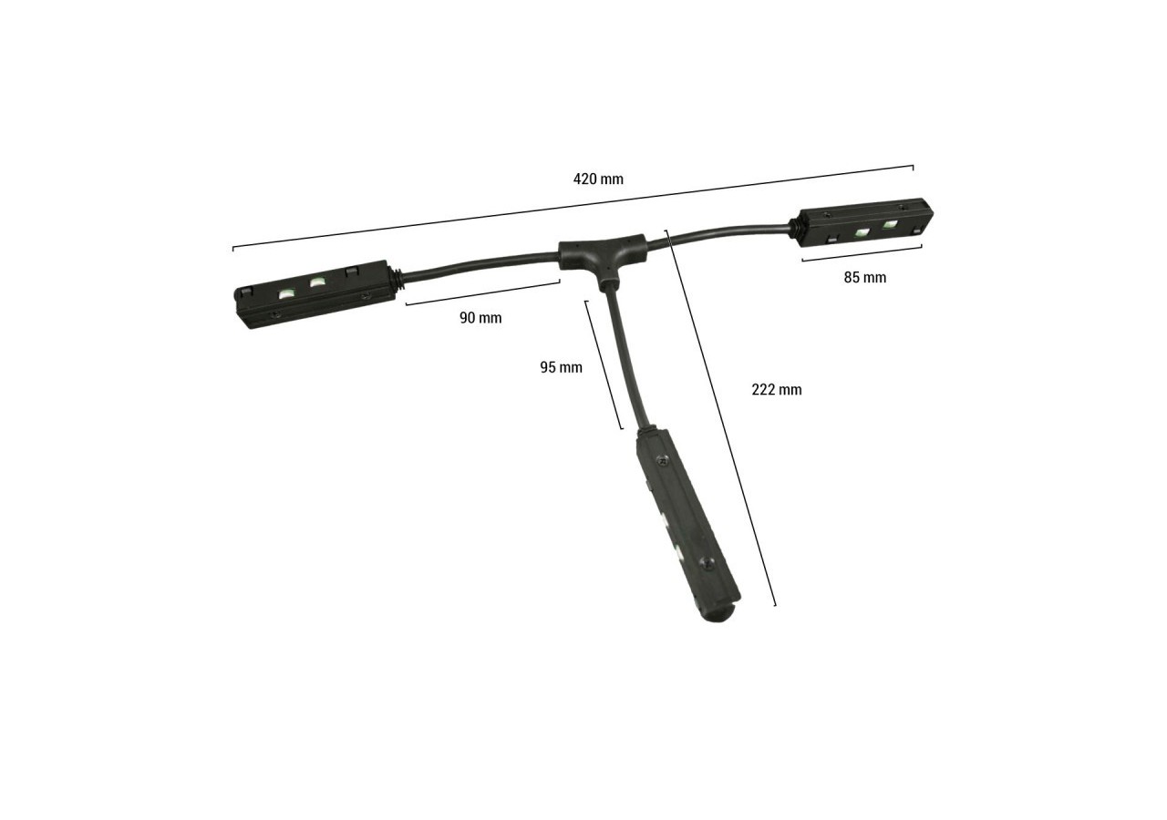 Connecteur en T pour rails magnétiques 20mm - CM-T-N - Barcelona LED
