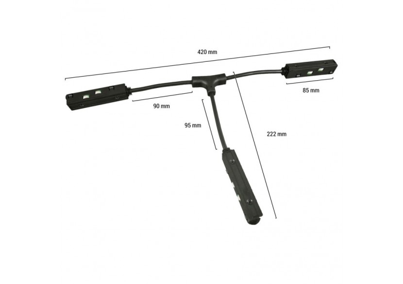 Connecteur en T pour rails magnétiques 20mm - CM-T-N - Barcelona LED