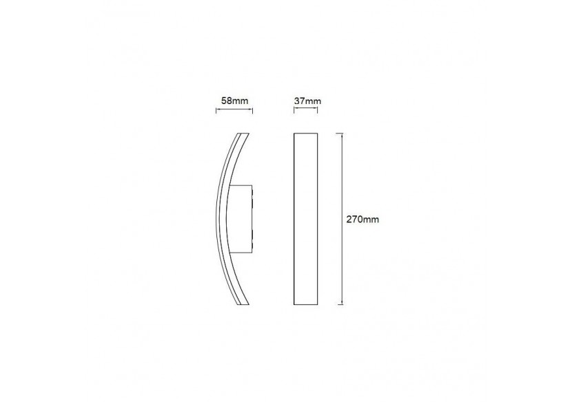 Applique extérieure LED "ARLET" en aluminium-IP54-7,5W-110 degrés - L5064 - Barcelona LED