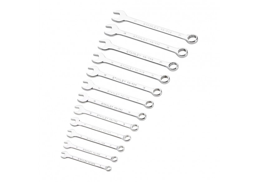 Clés Mixtes - 12 Pcs - Stanley : Confort'Mat