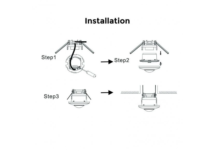 Détecteur de mouvement PIR 2 en 1 (en surface/encastré)-360 degrés-IP20 - SP45 - Barcelona LED
