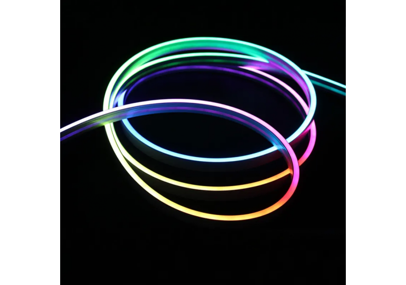 Néon LED RGB flexible-24V/DC 4x10mm-5m-Kit complet-IP67-20W/m-À courbure latérale - N410-5M-RGB - Barcelona LED