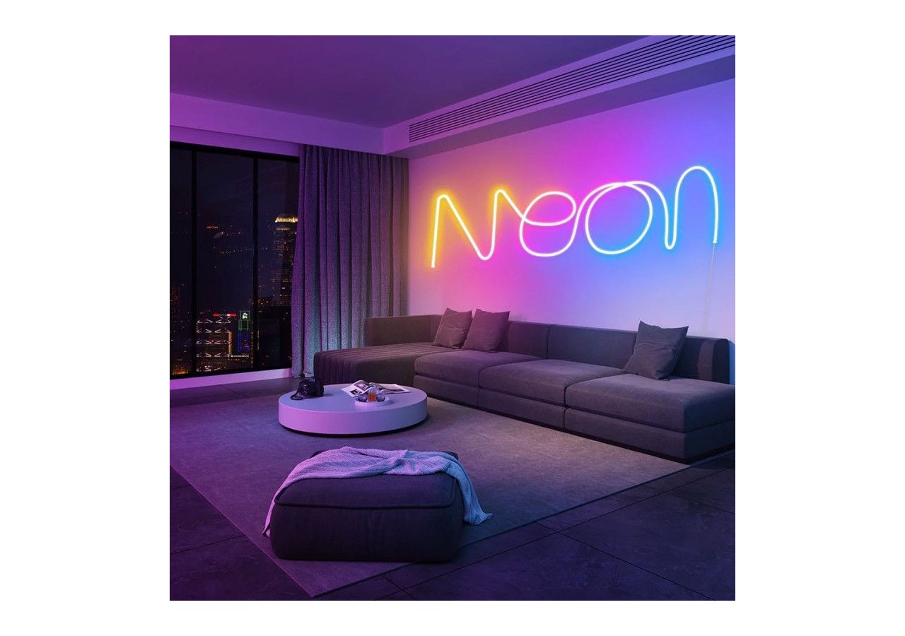 Néon LED RGB flexible-24V/DC 4x10mm-5m-Kit complet-IP67-20W/m-À courbure latérale - N410-5M-RGB - Barcelona LED