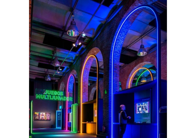 Néon LED RGB flexible-24V/DC 4x10mm-5m-Kit complet-IP67-20W/m-À courbure latérale - N410-5M-RGB - Barcelona LED