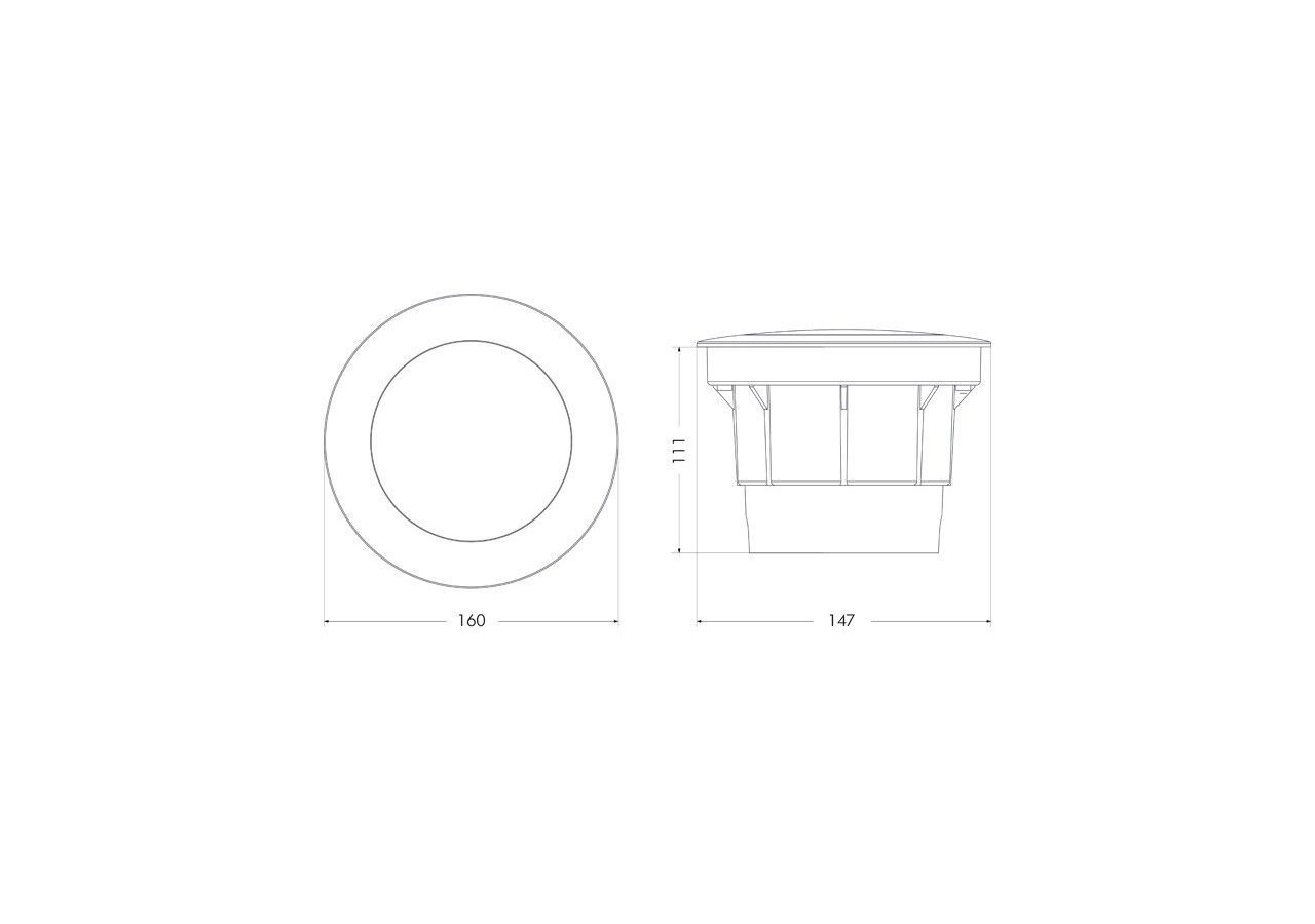 Spot encastrable au sol extérieur "Ceci 160" GX53 CCT 10W IP67 | Fumagalli - 3F1.000.000.AXD1K - Barcelona LED