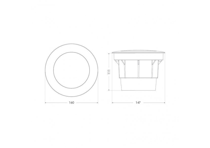 Spot encastrable au sol extérieur "Ceci 160" GX53 CCT 10W IP67 | Fumagalli - 3F1.000.000.AXD1K - Barcelona LED Spot encastrable au sol extérieur "Ceci 160" GX53 CCT 10W IP67 | Fumagalli - 3F1.000.000.AXD1K - Barcelona LED