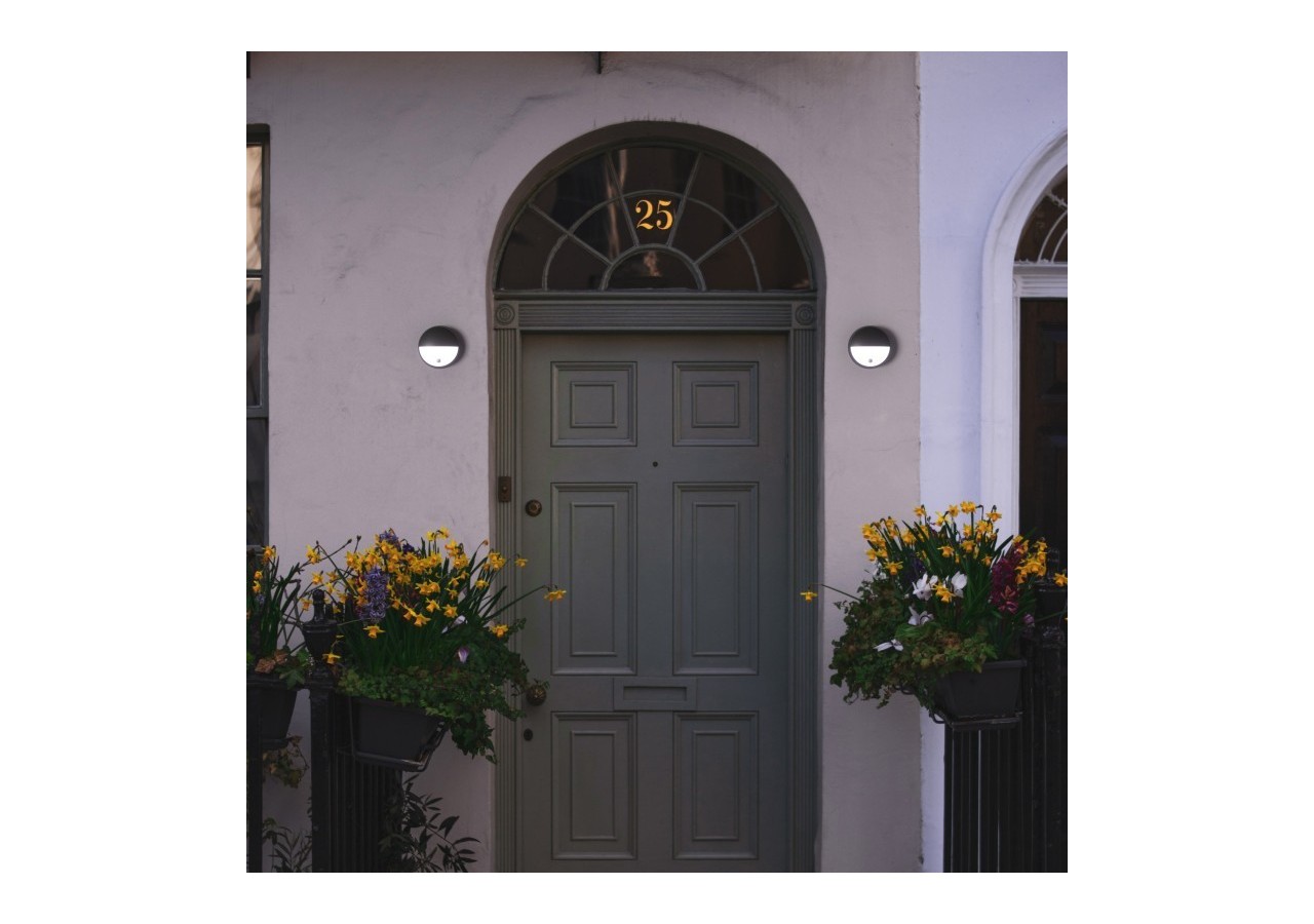 Applique murale circulaire d'extérieur avec capteur PIR-IP54-110 degrés-10W - B1459-N-S - Barcelona LED