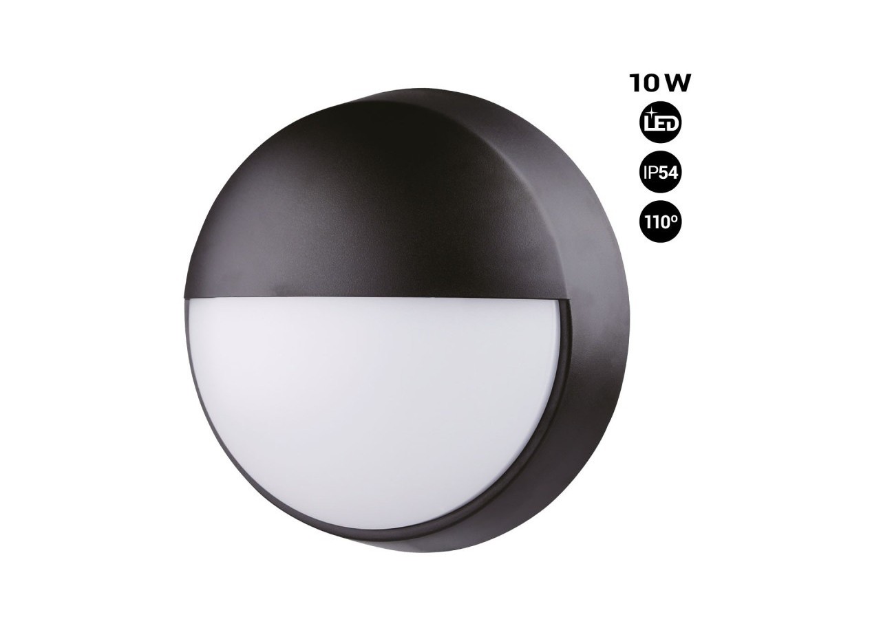 Applique murale circulaire d'extérieur-IP54-110 degrés-10W - B1459-N - Barcelona LED